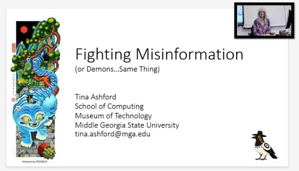 Professor Tina Ashford from the School of Computing delivered the Beyond The Classroom seminar, “Fighting Misinformation: Recognizing Fake News and Escaping Echo Chambers.” on Nov. 5.